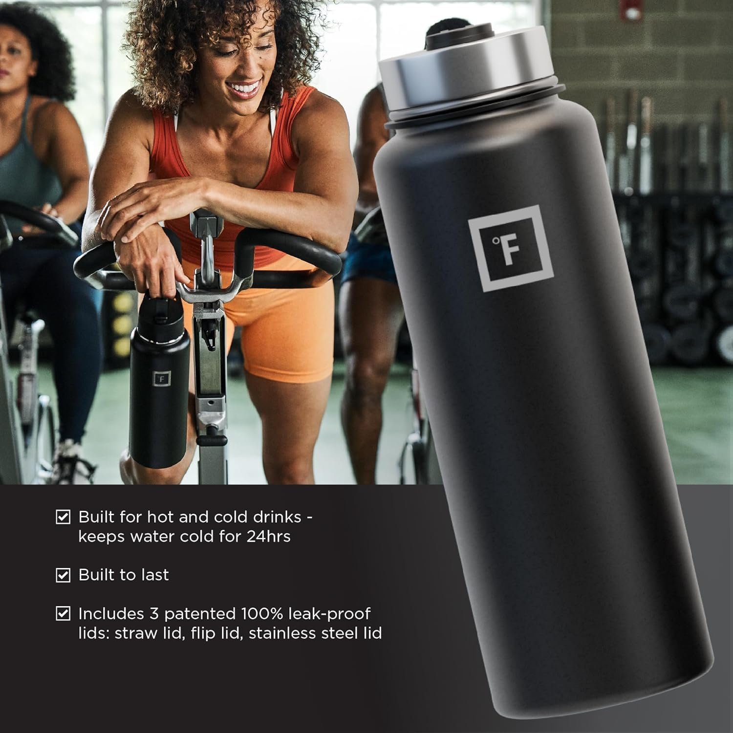 IRON °FLASK Sports Water Bottle - Stainless Steel Gym & Sport Bottles - Image 2